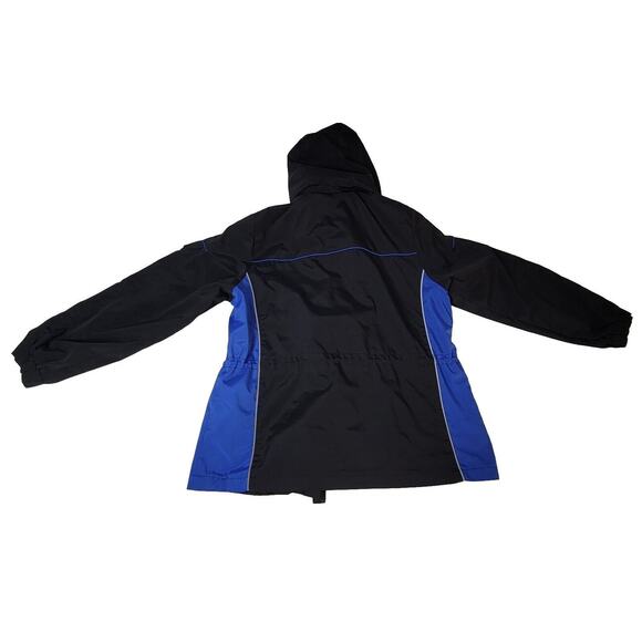 ZeroXposure Jacket Coat Medium Black and Blue Removable Hood Lightweight Fleece - Picture 2 of 16